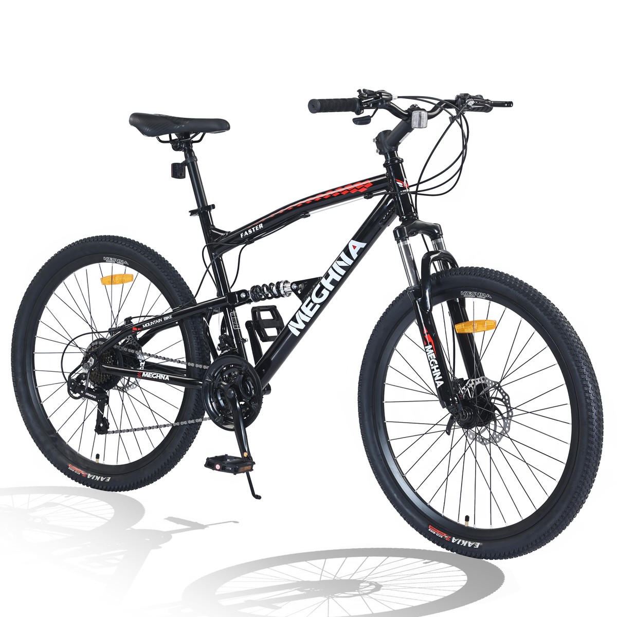 Adult Bikes 26 Inch Mountain Bike 21 Speed, Suspension Fok