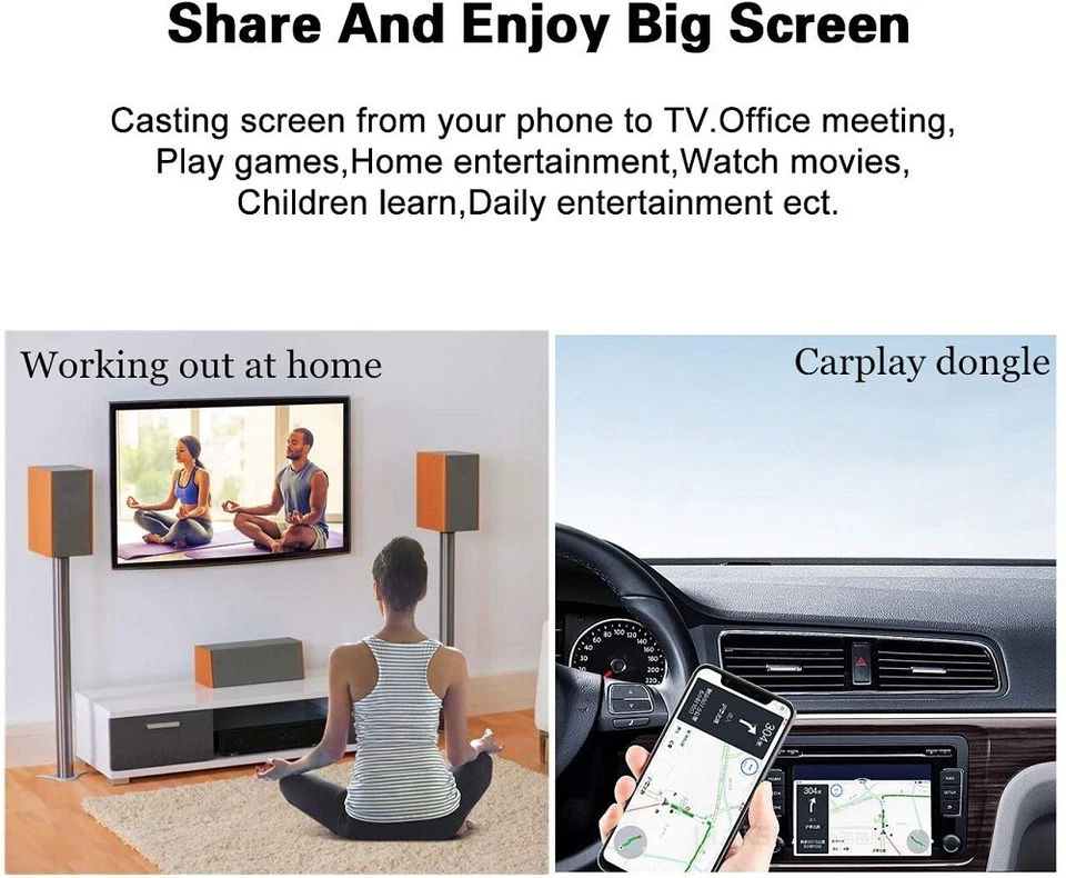 1080P HDMI Mirroring Cable Phone to TV Adapter For iPhone 13 12 8 Samsung iPad - Image 4 of 4