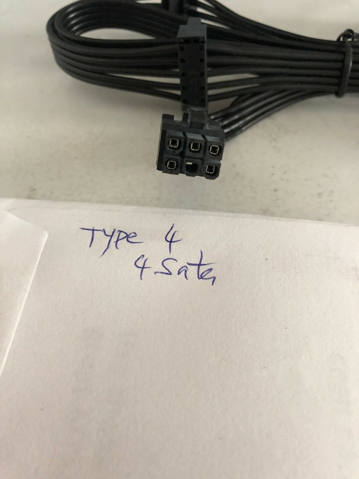 Corsair CX750M CX850M CX650M 6 Pin to 4x SATA DRIVER POWER CABLE