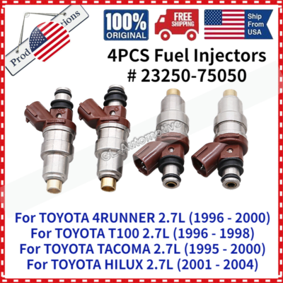 4pcs Injector 23250-75050 New High Quality Fuel Injector For Toyota Prado J90 Hi