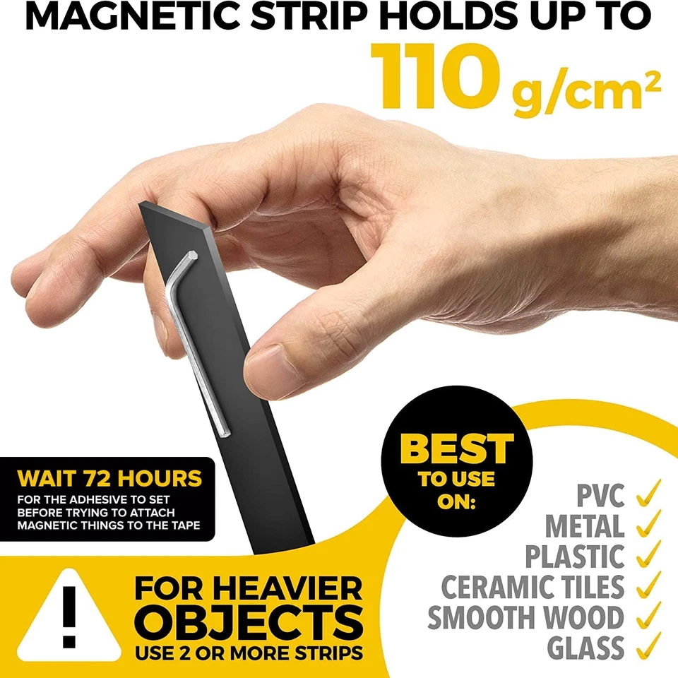 Adhesive Magnetic Strip for Knives Kitchen with Multipurpose Use as Knife Holder - Image 4 of 4