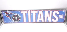 Tennessee Titans DR Licensed NFL Distressed Street Aluminum Wall Man Cave Sign