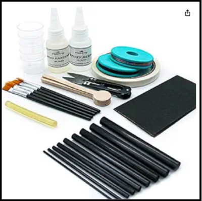 Fishing Rod Repair Kit Complete with Epoxy10Pcs Carbon Fiber Sticks