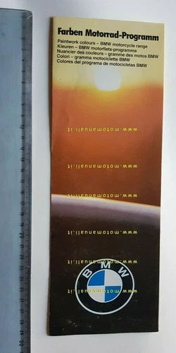 1985 BMW Motorcycle Color Folder Original Paintwork Colors Brochure