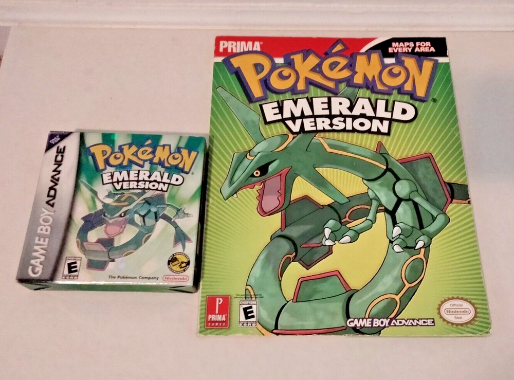 Pokemon Emerald Game Boy Advance CIB Complete In Box w/ Guide *Needs Battery*