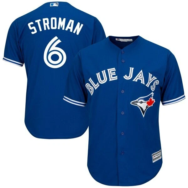 Men's Toronto Blue Jays Marcus Stroman Majestic Royal Alternate Cool Base  Jersey