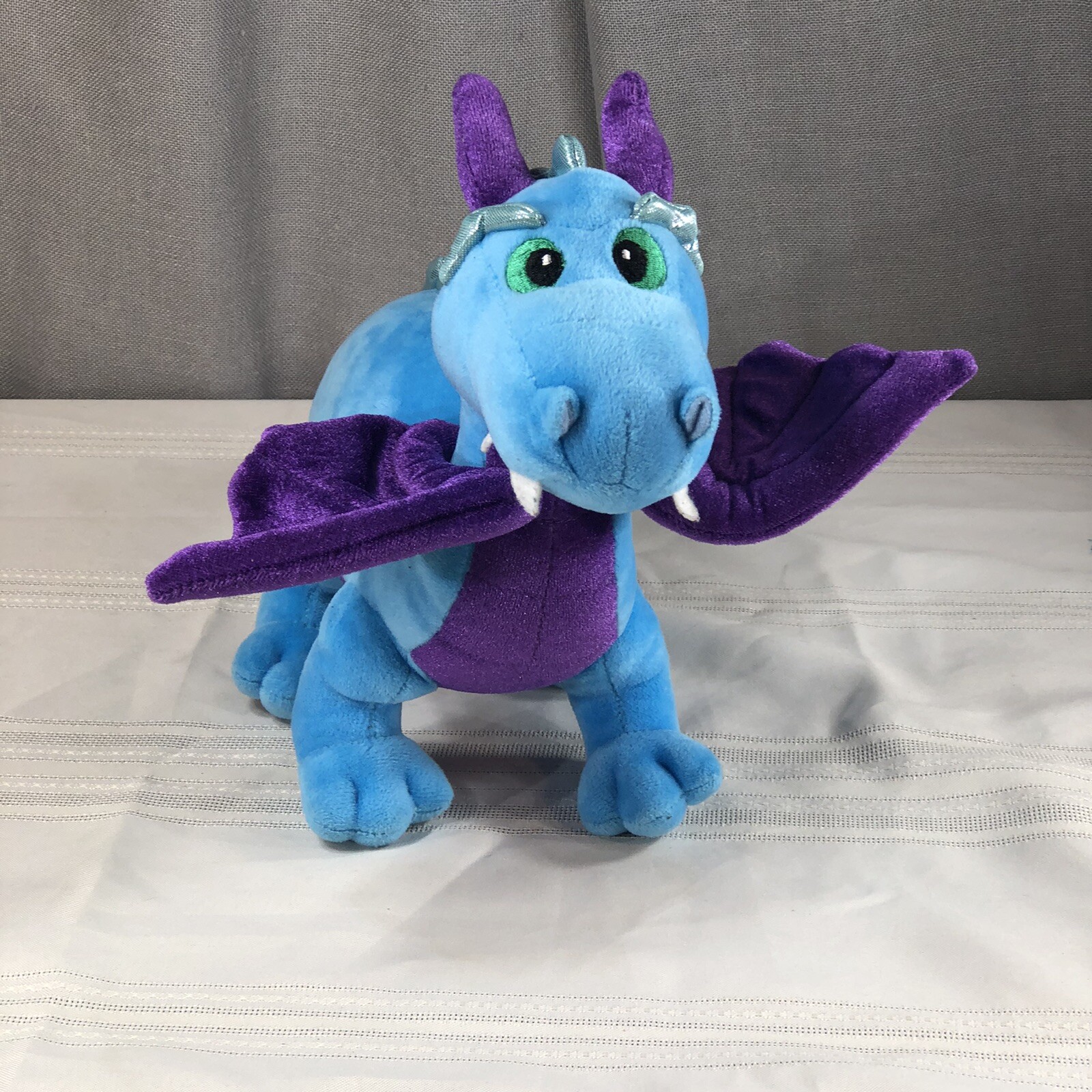 Aurora Dragon Plush Roaring Sound Stuffed Animal Toy 18'' Blue & Purple
