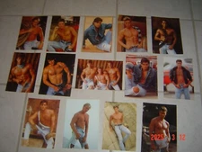 14 Sexy 4.5" x 6.5" Postcards (Hot Bods) with Shirtless Men in Jeans, Lot 3-M