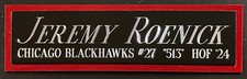 JEREMY ROENICK CHICAGO BLACKHAWKS NAMEPLATE FOR AUTOGRAPHED SIGNED HOCKEY JERSEY