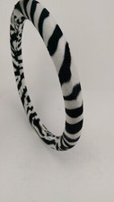 New Car Truck Suv Auto Steering Wheel Cover Velour Short Hair Zebra White
