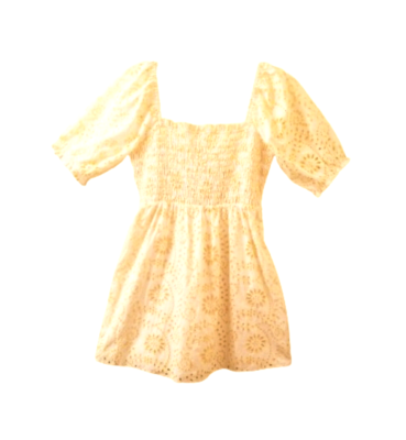 Anthro GREYLIN Yellow Ivory Orange Dress Sz Large Embroidered Eyelet Smocked | eBay Anthro GREYLIN Yellow Ivory Orange Dress Sz Large Embroidered Eyelet Smocked | eBay