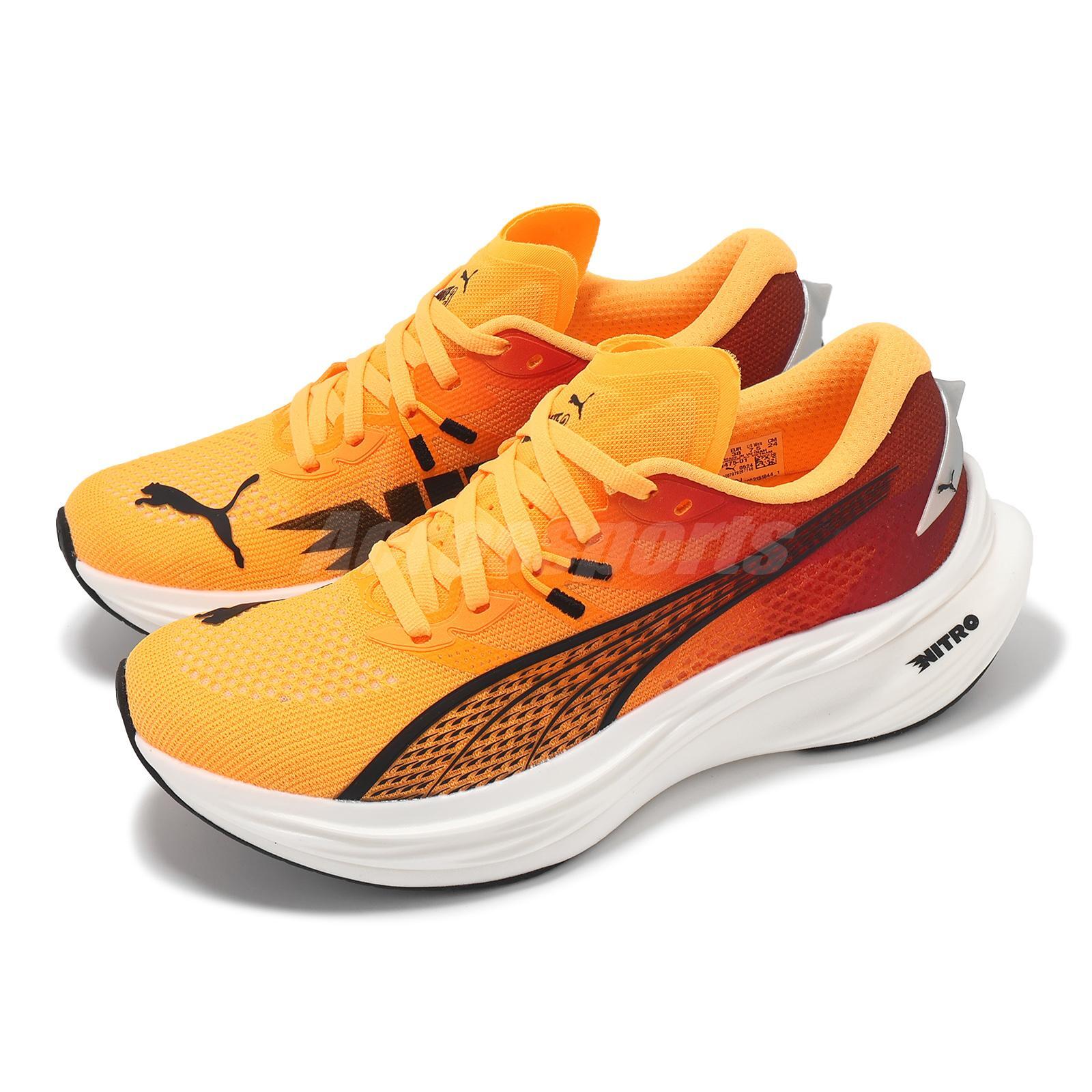 Puma Deviate Nitro 3 Wns Оранжево-черные женские кроссовки для дорожного бега 310475-01