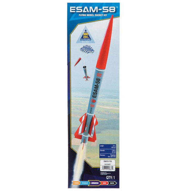 Estes 0661 Esam58 Flying Model Rocket Built Never Flown Uses 18mm