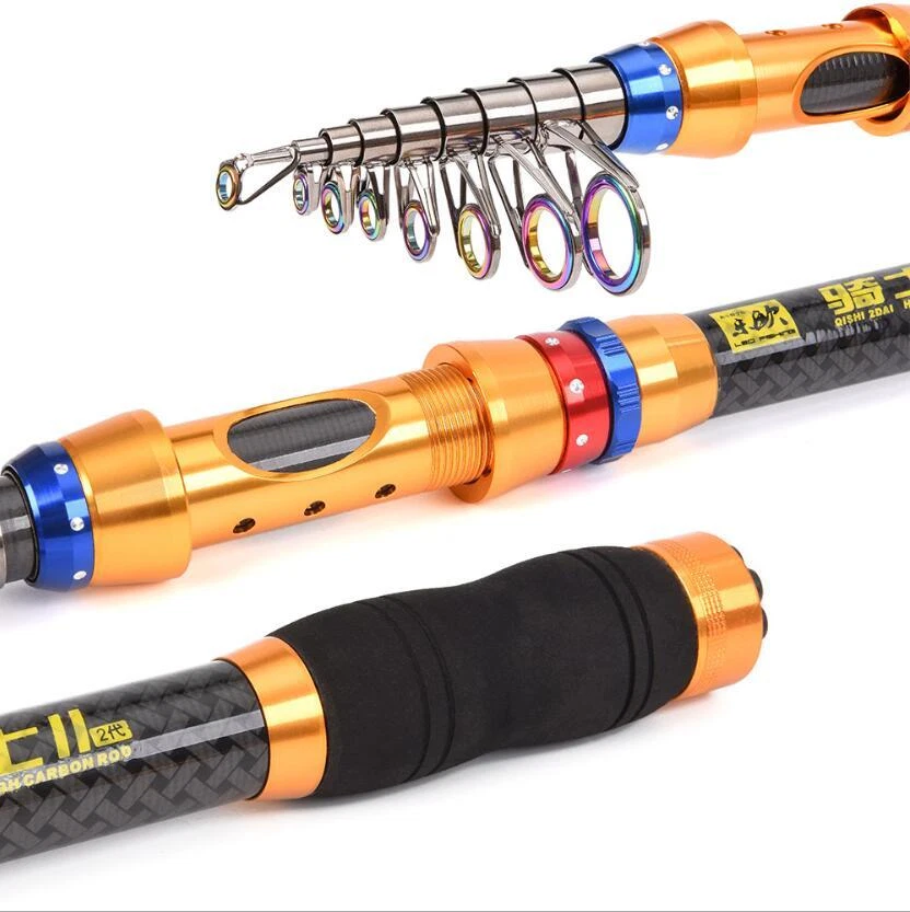 Sougayilang 2.1M 2.4M 2.7M 3.0M 3.6M Carbon Fiber Portable Fishing Rod Telescopic Surf Travel U