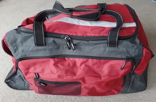 SKYWAY Red Gray XXL Rolling Duffel Bag 