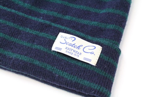 SCOTCH & SODA Ams Couture Men Hat OS Blue Striped Wool Cotton Beanie 2 Pack - Picture 8 of 11