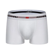 New ADANNU Men's Solid Color Pouch Boxer Briefs Cotton Casual Underwear M-2XL