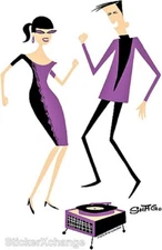 Record Dancers STICKER Decal Artist Shag Josh Agle