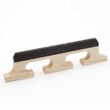 4-String Banjo Bridge - Premium Ebony and Maple Bridge for Banjolele, Universal