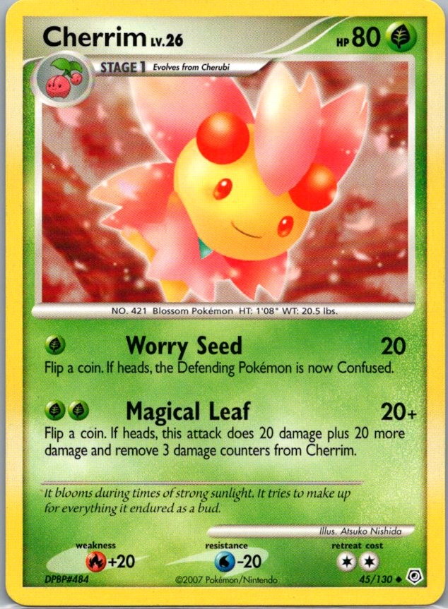 Cherrim 45/130 Uncommon Diamond and Pearl NM