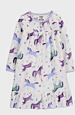 Carters Toddler Girls Long Sleeve Soft Fleece Nightgown Unicorn 2-3 NWT