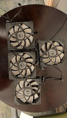Lot of 4 Phanteks PHF140M25R M25 Gen2 140mm Reversed Blade ARGB Fan Black