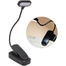 USB Rechargeable Book Light Clip On Reading Light in Bed With Flexible Stand