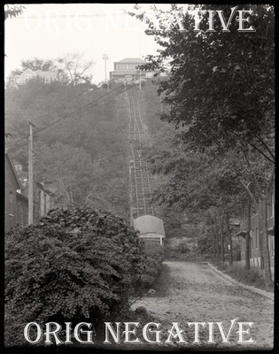 1920s Photo Neg Dubuque IA Iowa Fenelon Place 4th Street Elevator 4x5'' 1922