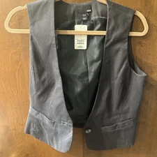 H&M Suit Vest Size 8 Gray New With Tags