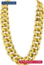 Men's Chunky Necklace, Hip Hop Rapper Fake Gold Chain, 80s 90s Chunky Rapper Nec