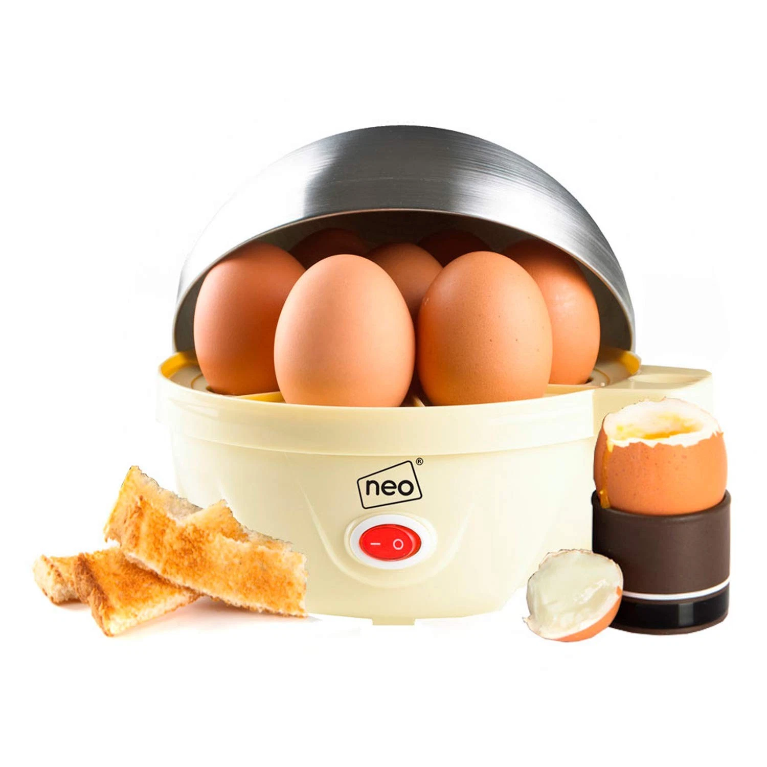 Neo® 3 in 1 Durable Electric Egg Cooker, Boiler, Poacher & Omelette Ivory