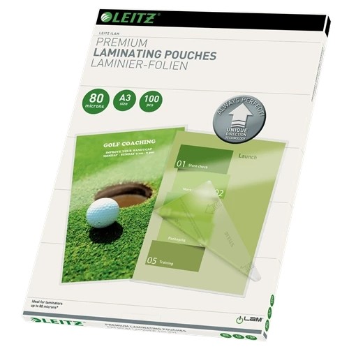 Leitz iLAM Premium Laminating Pouches with UDT A3 80 microns 74850000