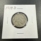 1918-D Indian Head Buffalo Nickel 5c - Better Date / Nice Coin - No Reserve!