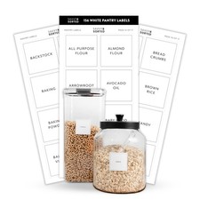 Pantry Labels for Food Containers, 156 Preprinted Kitchen Labels for Storage ...