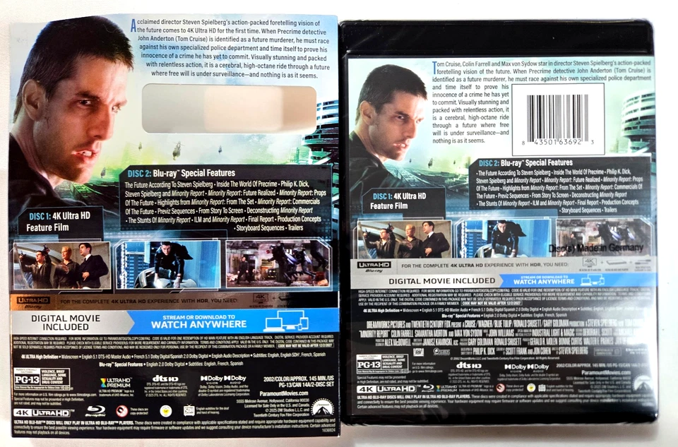 Minority Report 4K (UHD 4K+Blu-ray+Slip Cover) Steven Spielberg - Imagen 2 de 4