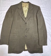 70’s Vintage Gano Downs Denver Olive Green Wool Suit 2 Piece Vintage Retro Style