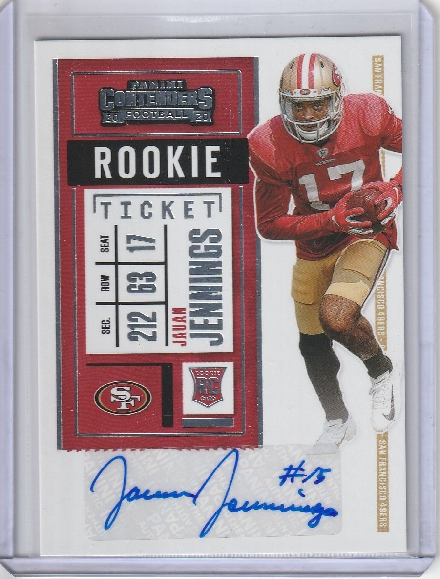 Jauan Jennings 2020 Panini Contenders Rookie Ticket Rc Auto