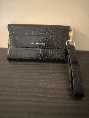 Ideal of Sweden 2 in 1 Handyhülle Clutch iPhone 14 Plus Farbe schwarz Kroko TOP!