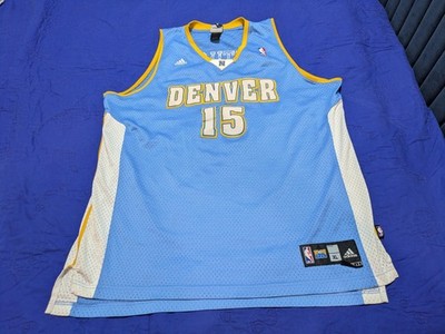Denver Nuggets Jersey Mens XL Blue Stitched Basketball Carmelo Anthony 15 Adidas