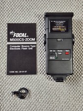 Focal M500C-ZOOM - Auto Electronic Camera Flash Unit 20-01-37 Tested
