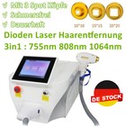 3in1 Dioden Laser Haarentfernung 755 808 1064 nm Hair Removal + 3 Spot Köpfe DE
