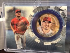 2020 Topps Update Baseball Coin Cards Relics #TBC-MT Mike Trout Angels