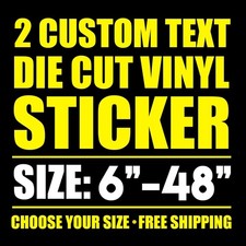 Custom Text Vinyl Lettering Sticker Decal Window Trailer Business Car Name Boat
