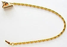 PAGER CHAIN Goldtone Metal Chain with Clips for Pager Beeper Accessory Gold NEW