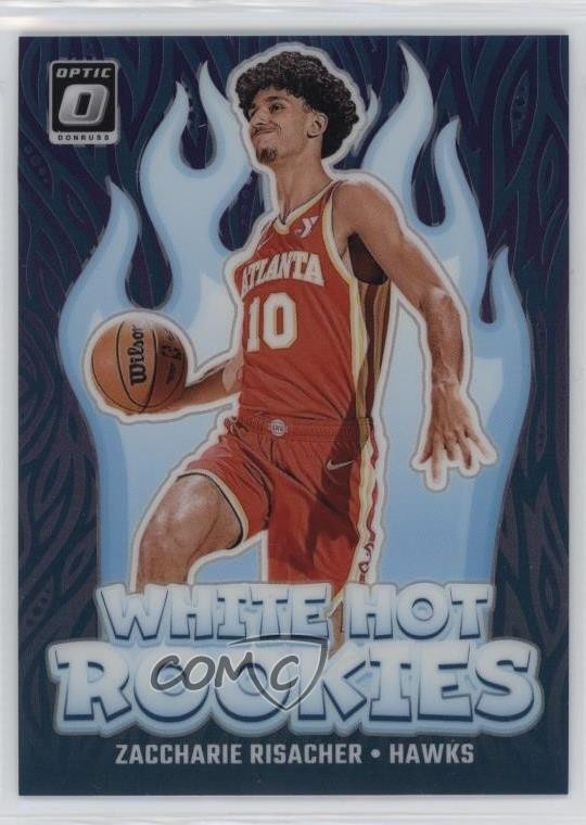 2024 Panini Donruss Optic White Hot Rookies Purple Prizm Zaccharie Risacher 10b8