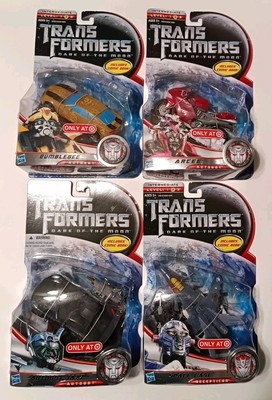 Transformers DOTM Target Exclusive Bumblebee Jazz Space Case Arcee MOSC!!