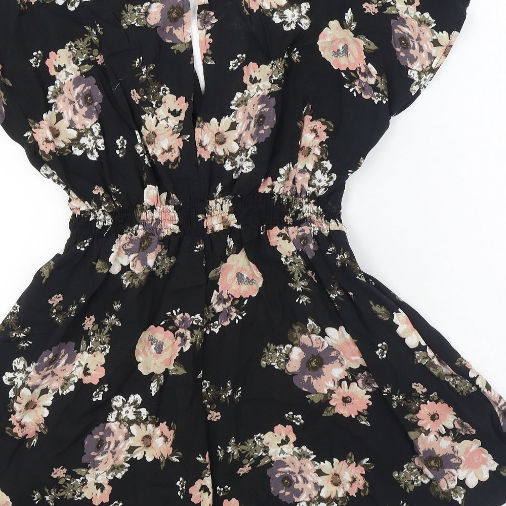 Womens UK Size 4 Primark One-Piece Black Playsuit image 4