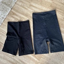 Warners + brand Black Shapewear Seamless Shorts Size Women’s SMALL  Lot of 2