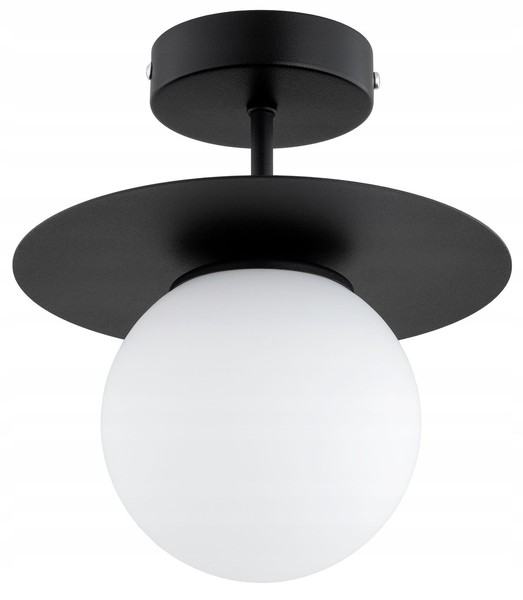 Deckenleuchte Schlafzimmer Glas Schwarz Weiß E27 B:20 Cm Deckenlampe Wohnzimmer-image