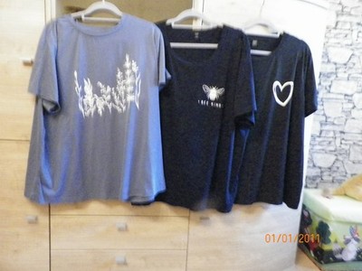 3 T-Shirts, Shein Curve 4xl, sehr gut